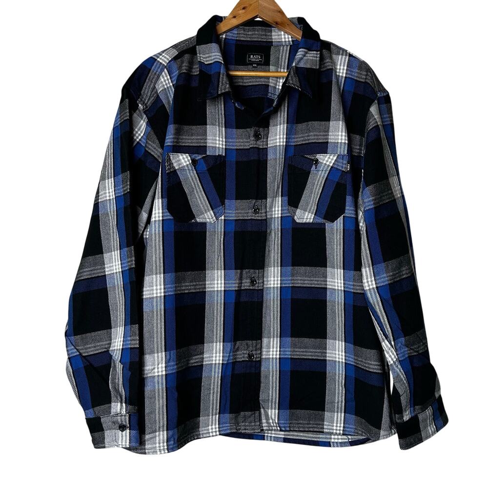Rats Shirt 100% Cotton Japanese Fabric Streetwear‎ Casual Blue Black Size XXL